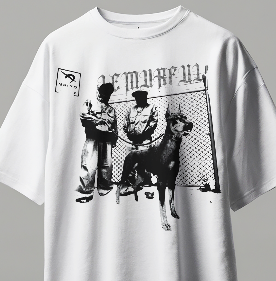 Oversize Kısa Kollu Baskılı Tişört