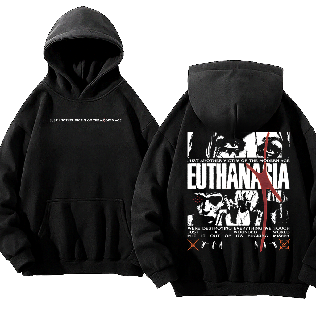 EUTHANASIA Boxy Oversize Hoodie