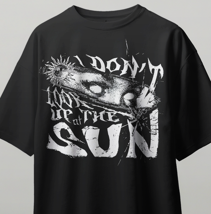 Oversize Kısa Kollu Baskılı Tişört