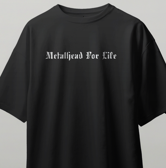 Metallic Life Oversize Kısa Kollu Baskılı Tişört