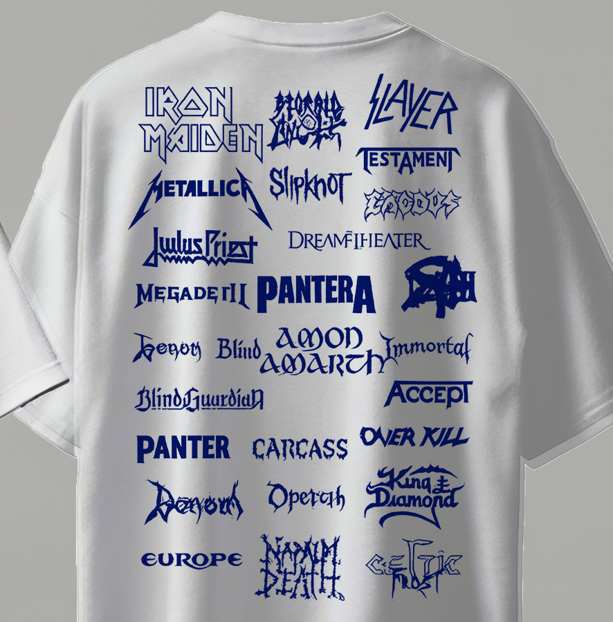 Heavy Metal Oversize Kısa Kollu Baskılı Tişört