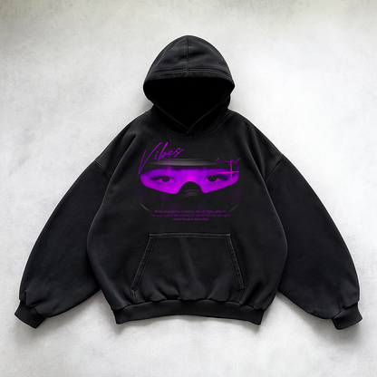 Purple Vibes Boxy Oversize Hoodie