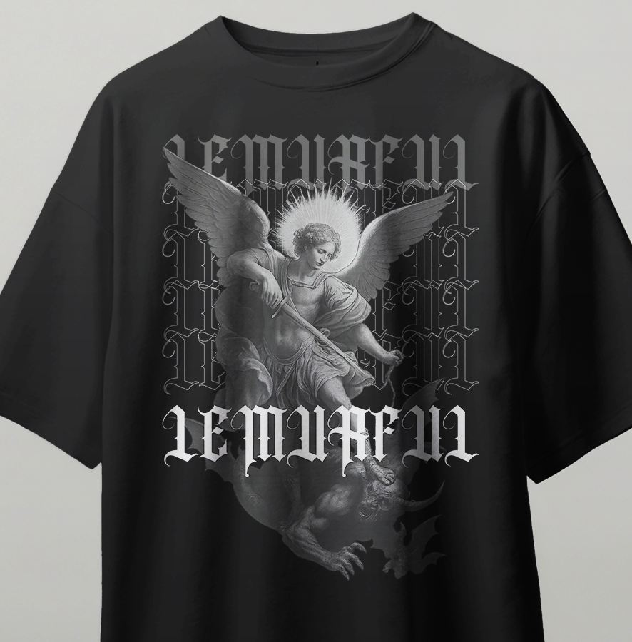 Oversize Kısa Kollu Baskılı Tişört