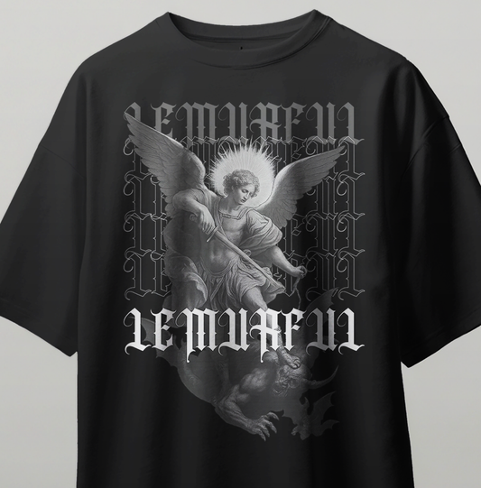 Oversize Kısa Kollu Baskılı Tişört