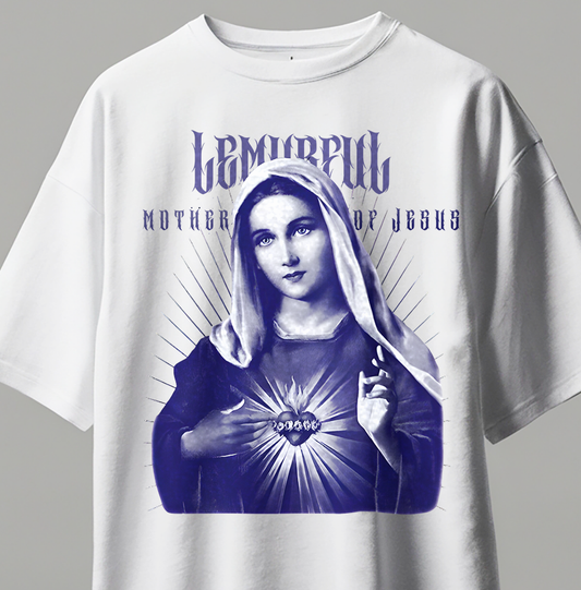 Oversize Kısa Kollu Baskılı Tişört