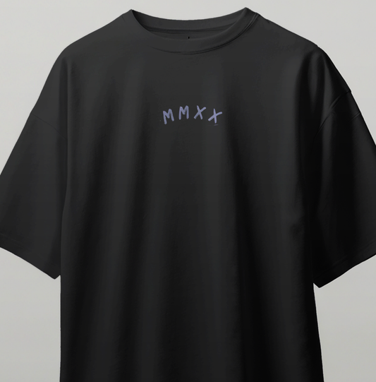 MMXX Oversize Kısa Kollu Baskılı Tişört