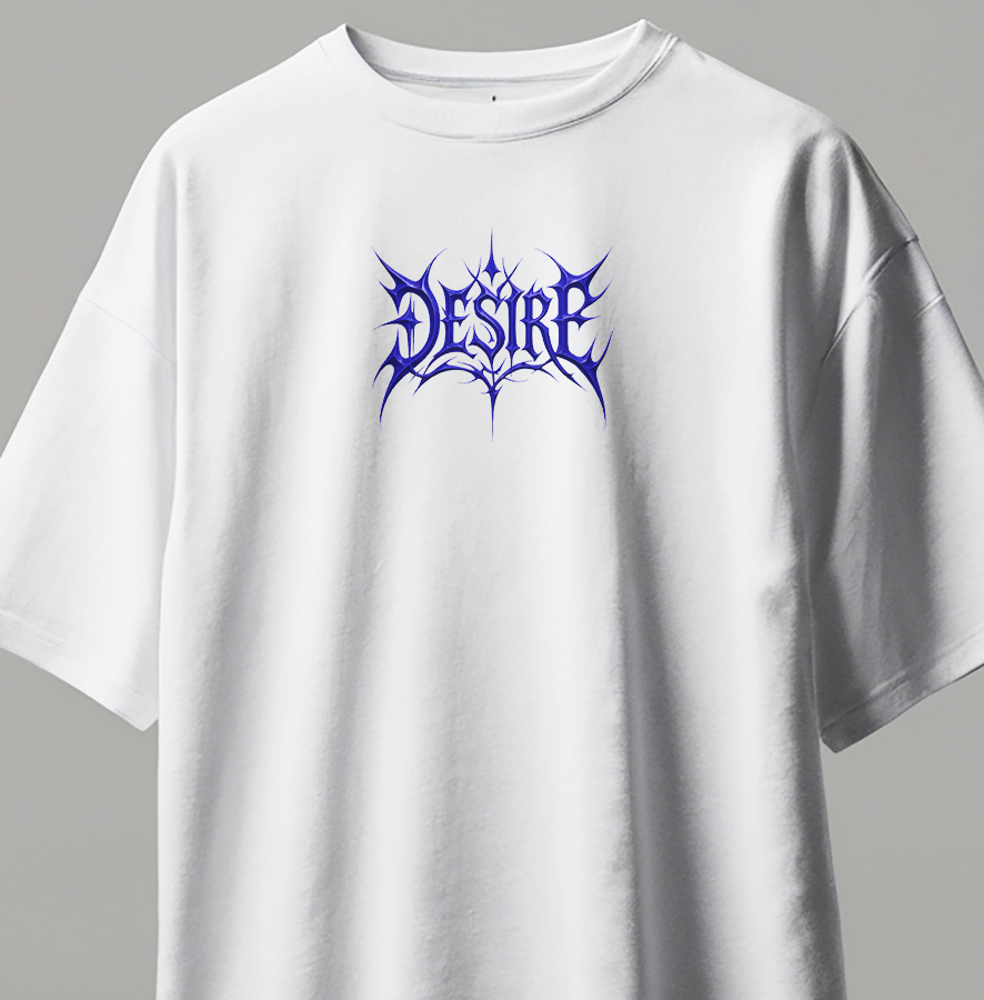 Oversize Kısa Kollu Baskılı Tişört