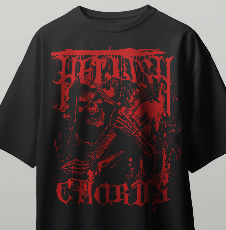 Oversize Kısa Kollu Baskılı Tişört