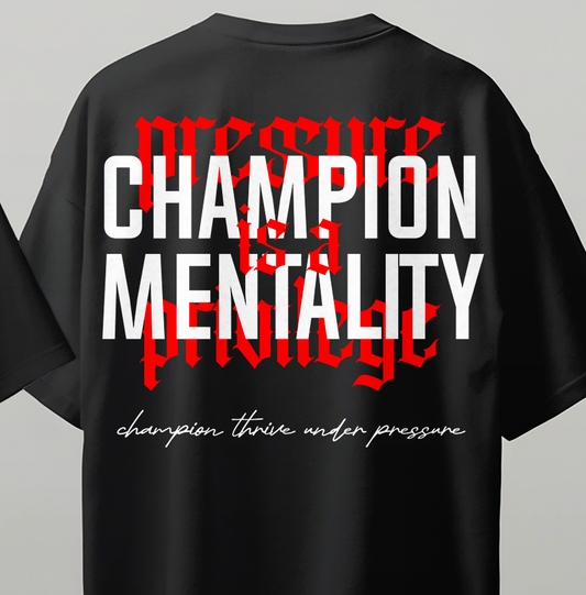 Champion Mentality Oversize Kısa Kollu Baskılı Tişört