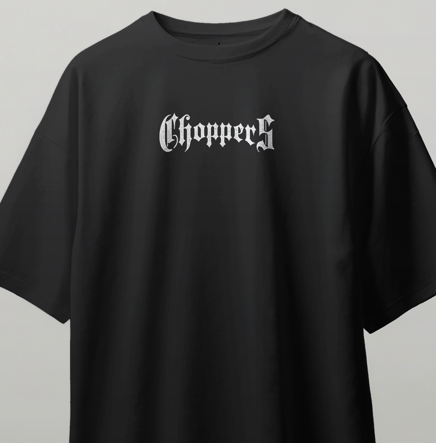 Choppers Oversize Kısa Kollu Baskılı Tişört