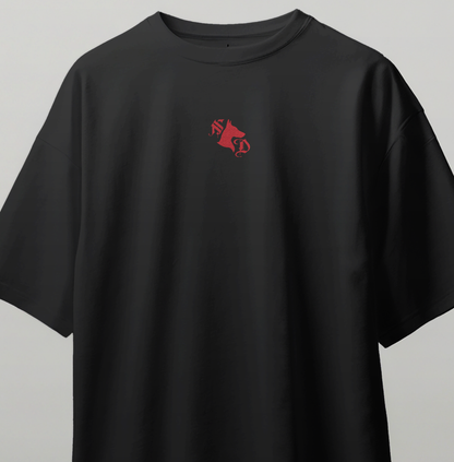 Doberman Oversize Kısa Kollu Baskılı Tişört