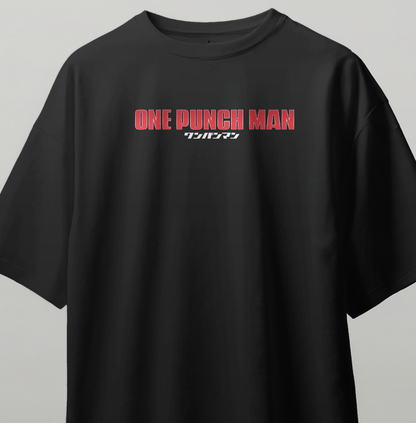 One Punch Man Oversize Kısa Kollu Baskılı Tişört
