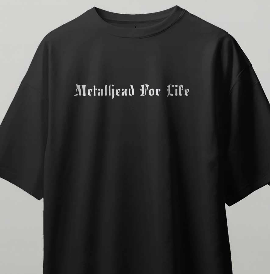 Metallic Life Oversize Kısa Kollu Baskılı Tişört