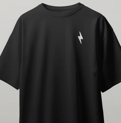 Never Give Up Oversize Kısa Kollu Baskılı Tişört