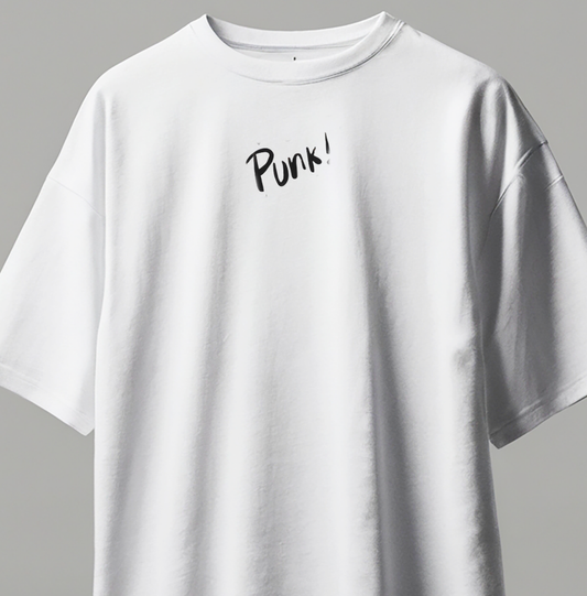 Punk Oversize Kısa Kollu Baskılı Tişört