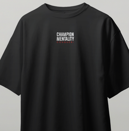 Champion Mentality Oversize Kısa Kollu Baskılı Tişört