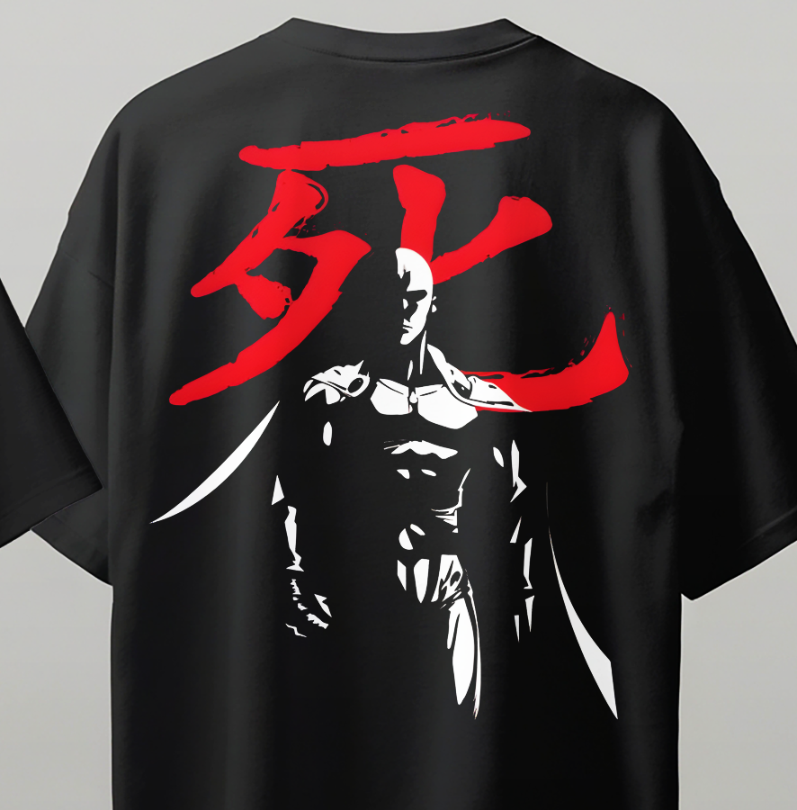 One Punch Man Oversize Kısa Kollu Baskılı Tişört