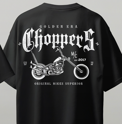 Choppers Oversize Kısa Kollu Baskılı Tişört
