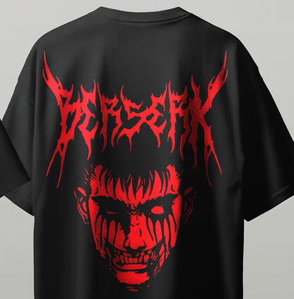 Berserk Oversize Kısa Kollu Baskılı Tişört