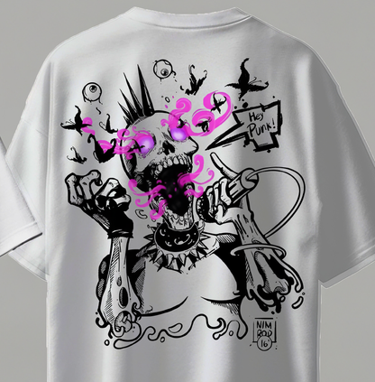 Punk Oversize Kısa Kollu Baskılı Tişört