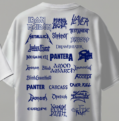 Heavy Metal Oversize Kısa Kollu Baskılı Tişört