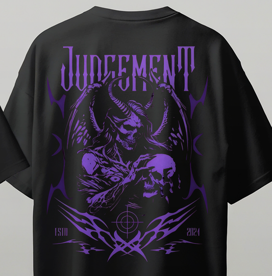 Judgement Oversize Kısa Kollu Baskılı Tişört